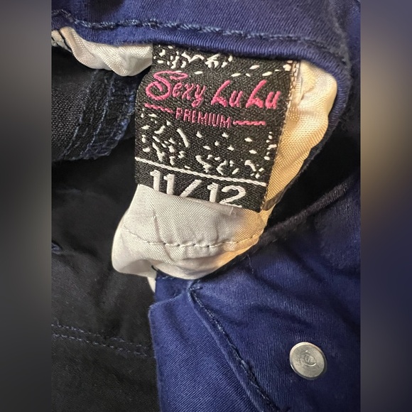 Sexy LuLu Premium Colombian High Rise Skinny Jeans Blue Size 11/12 - Picture 5 of 8